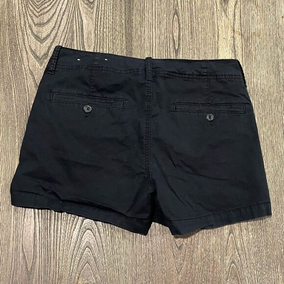American Eagle Midi Shorts Mid-Rise Super Stretch Cotton Blend Black Size 8 - Picture 8 of 8